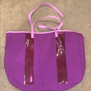 Clinique Small Purple Tote Bag